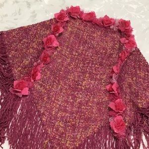 Exquisite One of a Kind Flower Shawl
